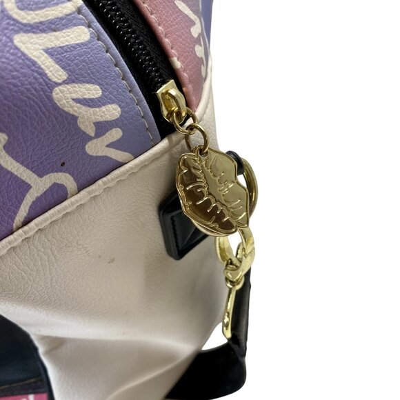 Luv Betsey by Betsey Johnson Multicolor Heart Graffiti Weekender Travel Bag - Picture 14 of 14